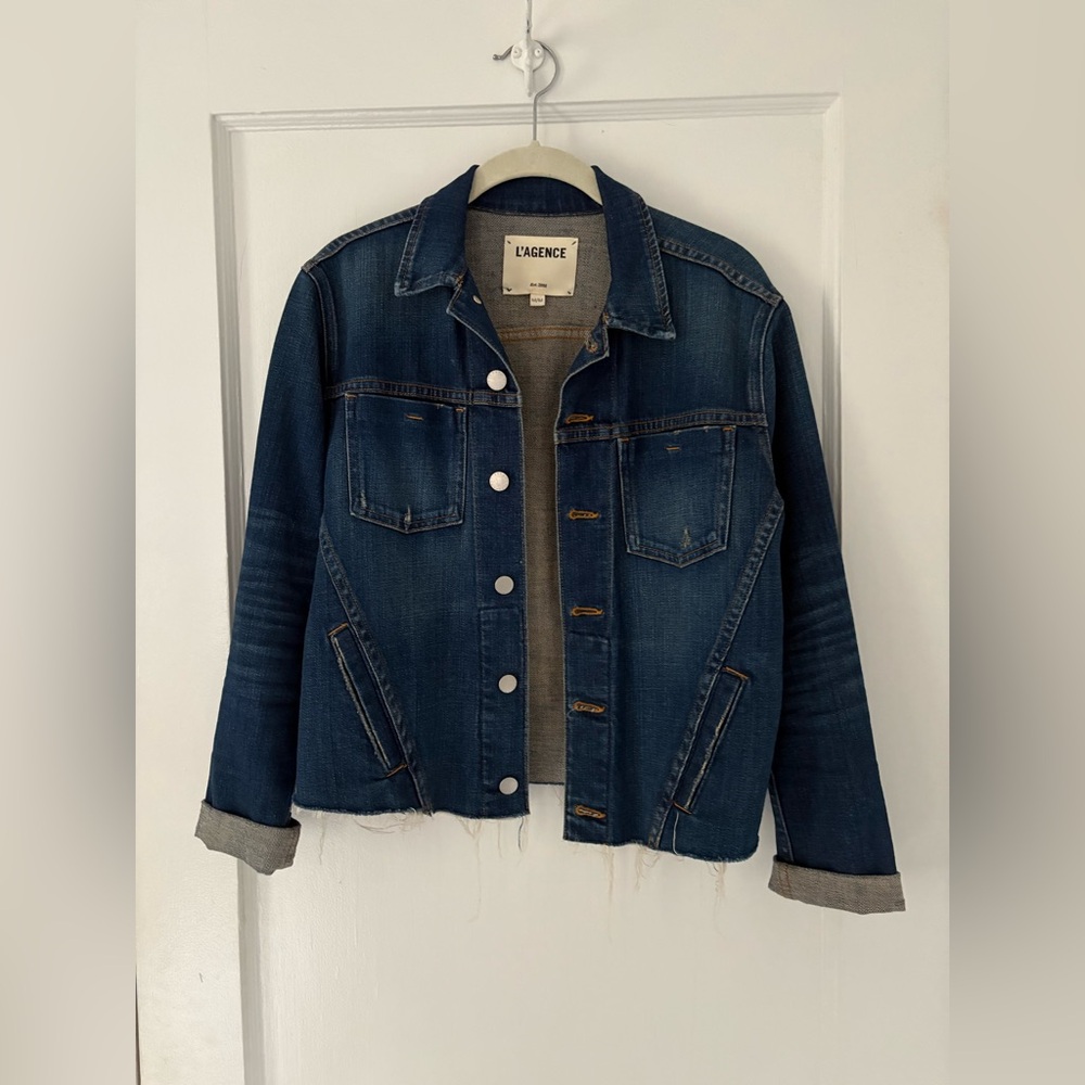 L'AGENCE Blue Denim Jacket
